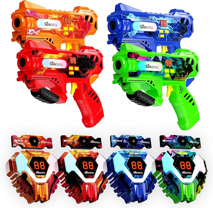 Rechargeable Laser Tag Guns Set of 4