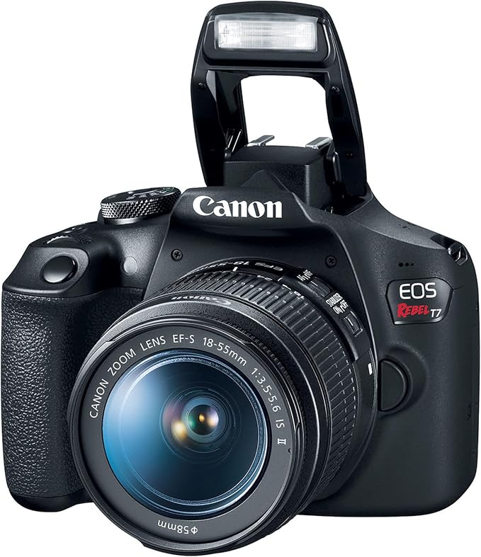 Canon EOS Rebel T7 DSLR Camera Bundle – EF-S 18-55mm Lens, 64GB Memory Card