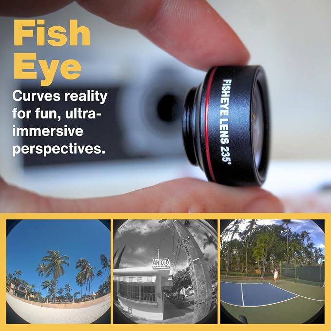 Wide Angle & 235 Fisheye Screw-On Lens Set