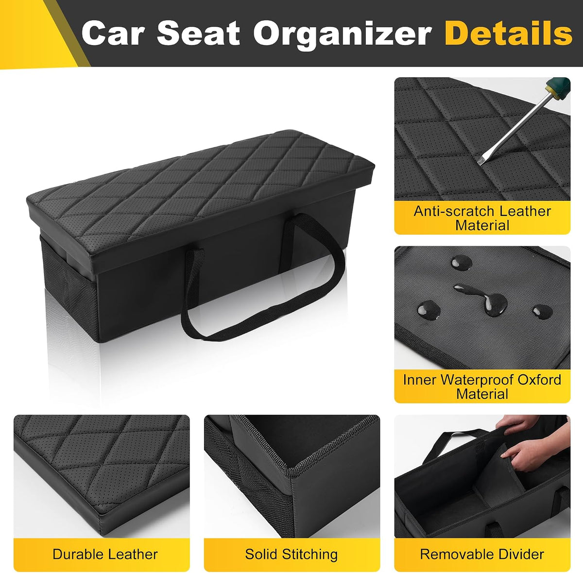 TTX LIGHTING Car Seat Organizer Fit for Kia Sorento 2026 2025 2024-2021