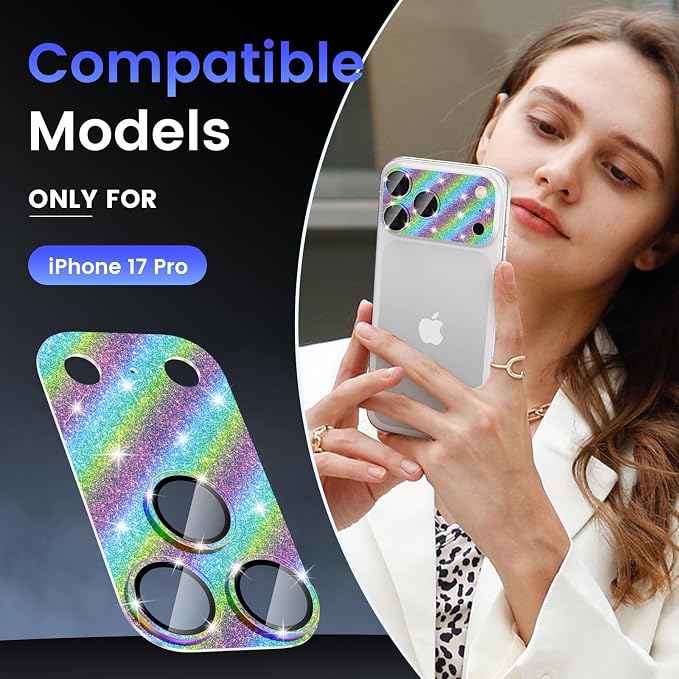 Tensea for iPhone 17 Pro Camera Lens Protector, Metal Aluminum Alloy Tempered