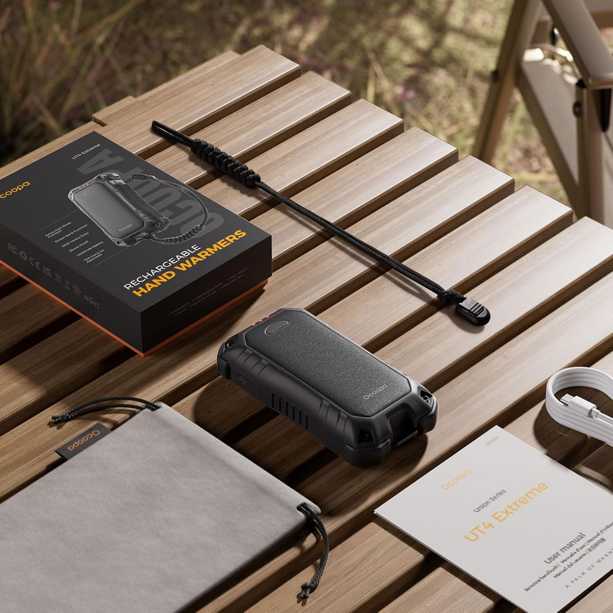 OCOOPA Hand Warmers - IP56 Waterproof Rechargeable 10000mAh | Extra Heat Mode & Torchlight for Winter Outdoor Activities