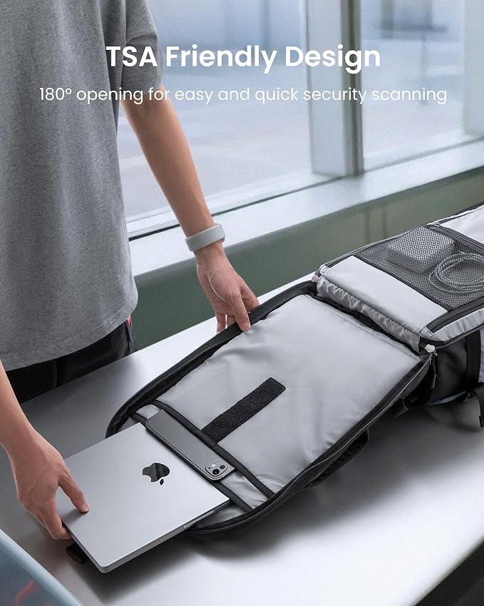 tomtoc Travel Backpack 40L, TSA Friendly Flight Approved Carry-on Luggage Hand