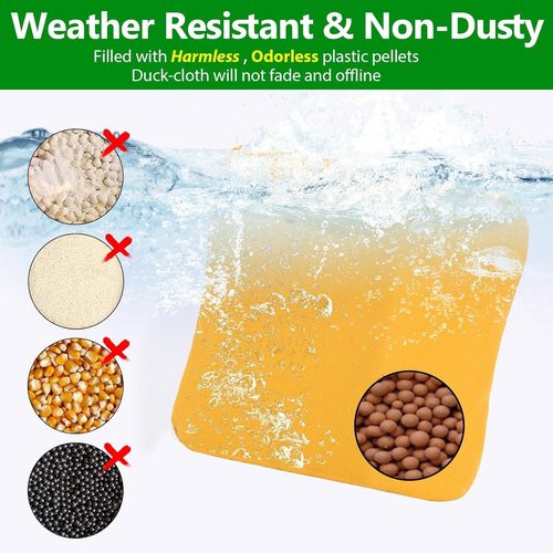EunHo Cornhole Bags - Regulation Size & Weight All-Weather Bean Bags Set of 8 with Carry Case