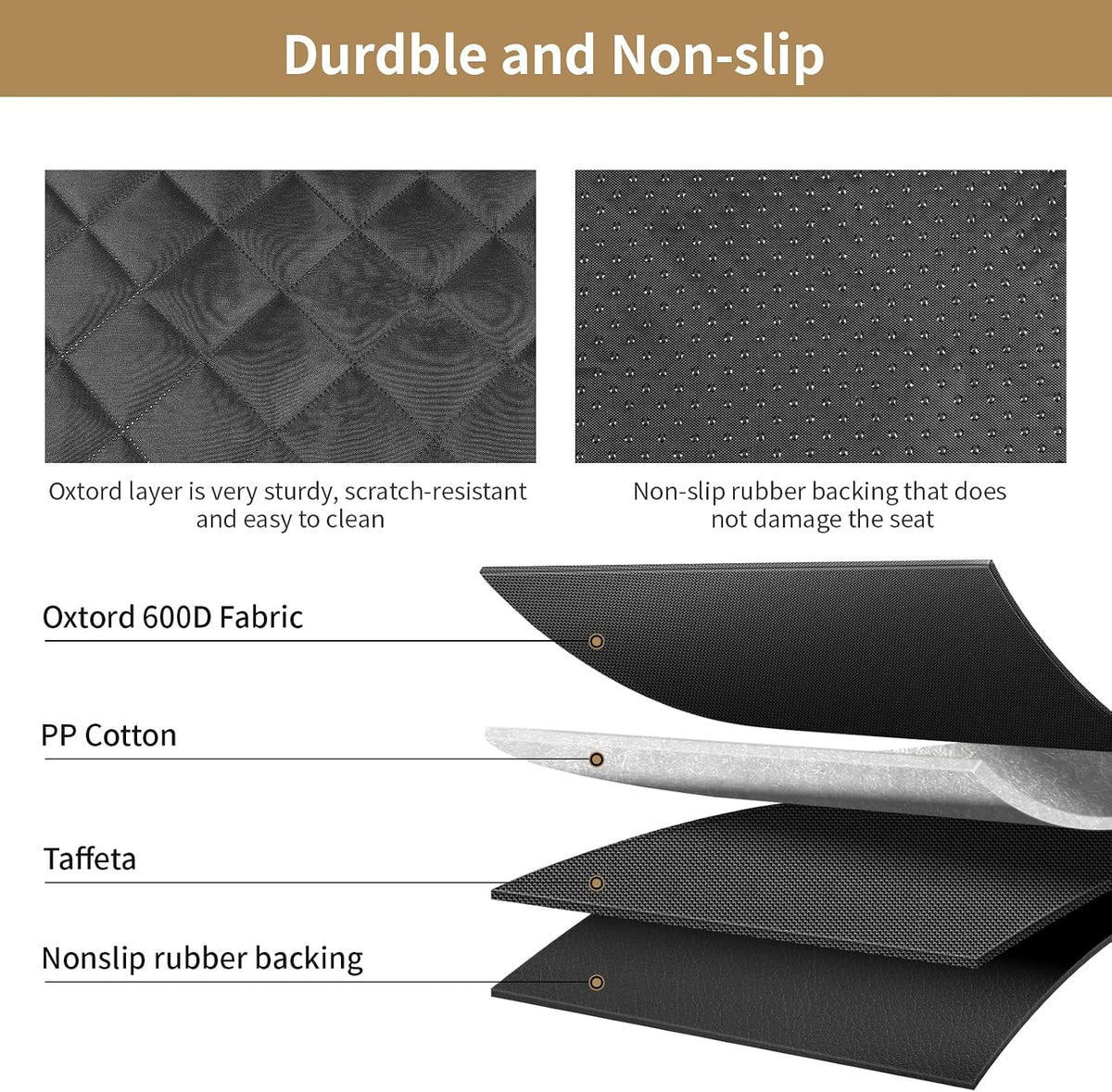 Viaviat Dog Car Seat Cover,Pets Back Seat Extender,600D Heavy Durable 100% Waterproof Scratchproof Soft Dogs Hammock, Nonslip Backseat Protector for Cars Trucks SUVs