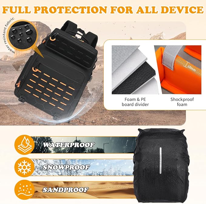 HAMBOLY Professional Camera Bag Backpack, Large Waterproof Photography Bag Case