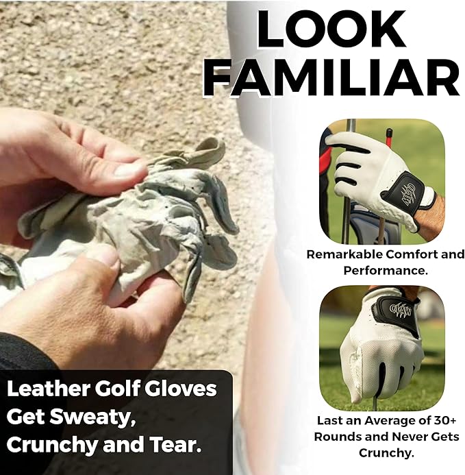 CaddyDaddy Claw PRO and Claw MAX Golf Gloves for Men | 100% Synthetic | Flex-Mesh Design for Cool Ventilation | Lasts Way Longer Than Leather | Silicone-Web Coating for Maximum Grip | Machine Washable