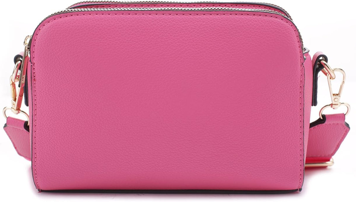 EVVE Crossbody Bags for Women Trendy Triple Zip Small Crossbody Camera Bag Purse