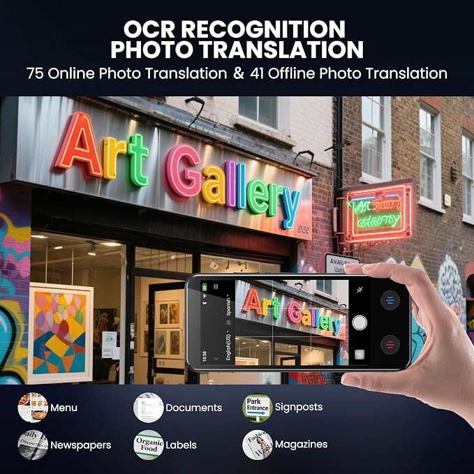 Language Translator Device, Upgraded Detachable Dual Screen AI Translator