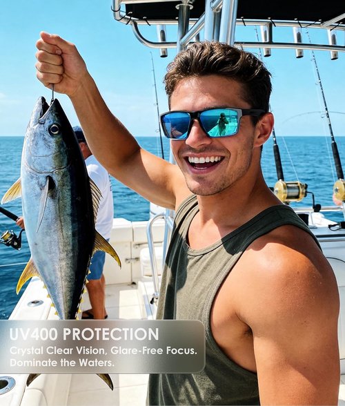 KALIYADI Polarized Sports Sunglasses - UV400 Protection for Men & Women | Ideal for Driving, Running, Cycling