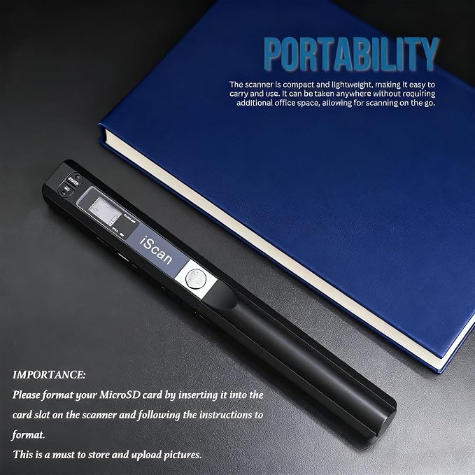 A4 Document Scanner, Portable Card Photo Scanner