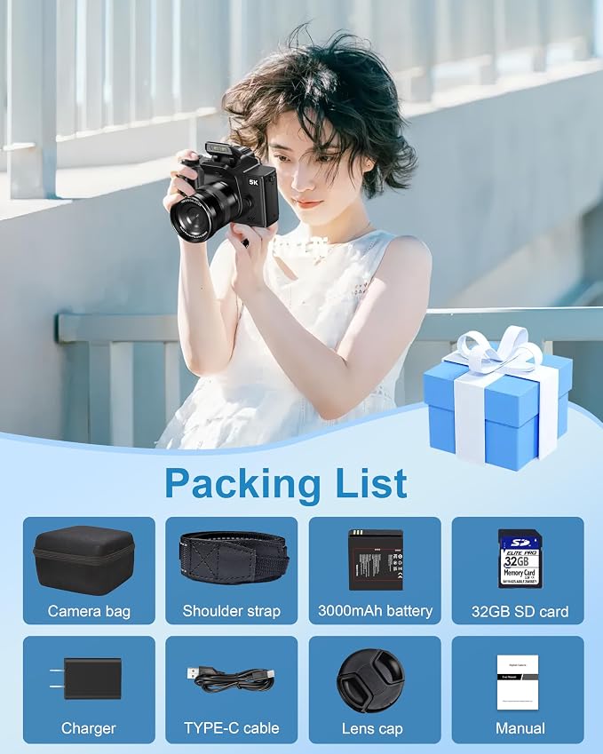 True 4K Digital Camera for Photography