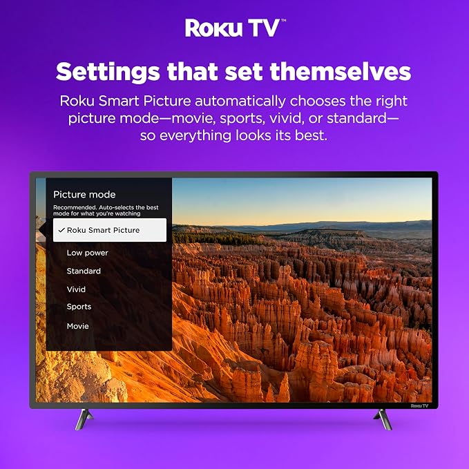 Hisense 43-Inch Class A4 Series FHD 1080p Smart Roku TV with Alexa Compatibility (43A4NR) - Dolby Audio, Slim Bezel Design, Google Assistant