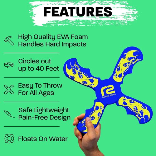 Boomerang Fun | Soft & Easy Outdoor Toy for Kids - Perfect Gift for Ages 6-12 - Ideal for Boys & Girls