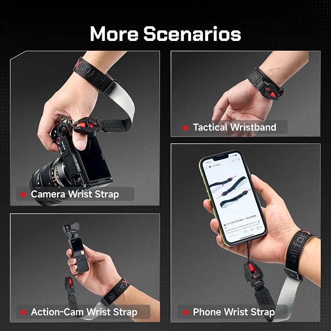 VSGO Black Snipe Urban Photography Wrist Strap – Patented Quick-Release