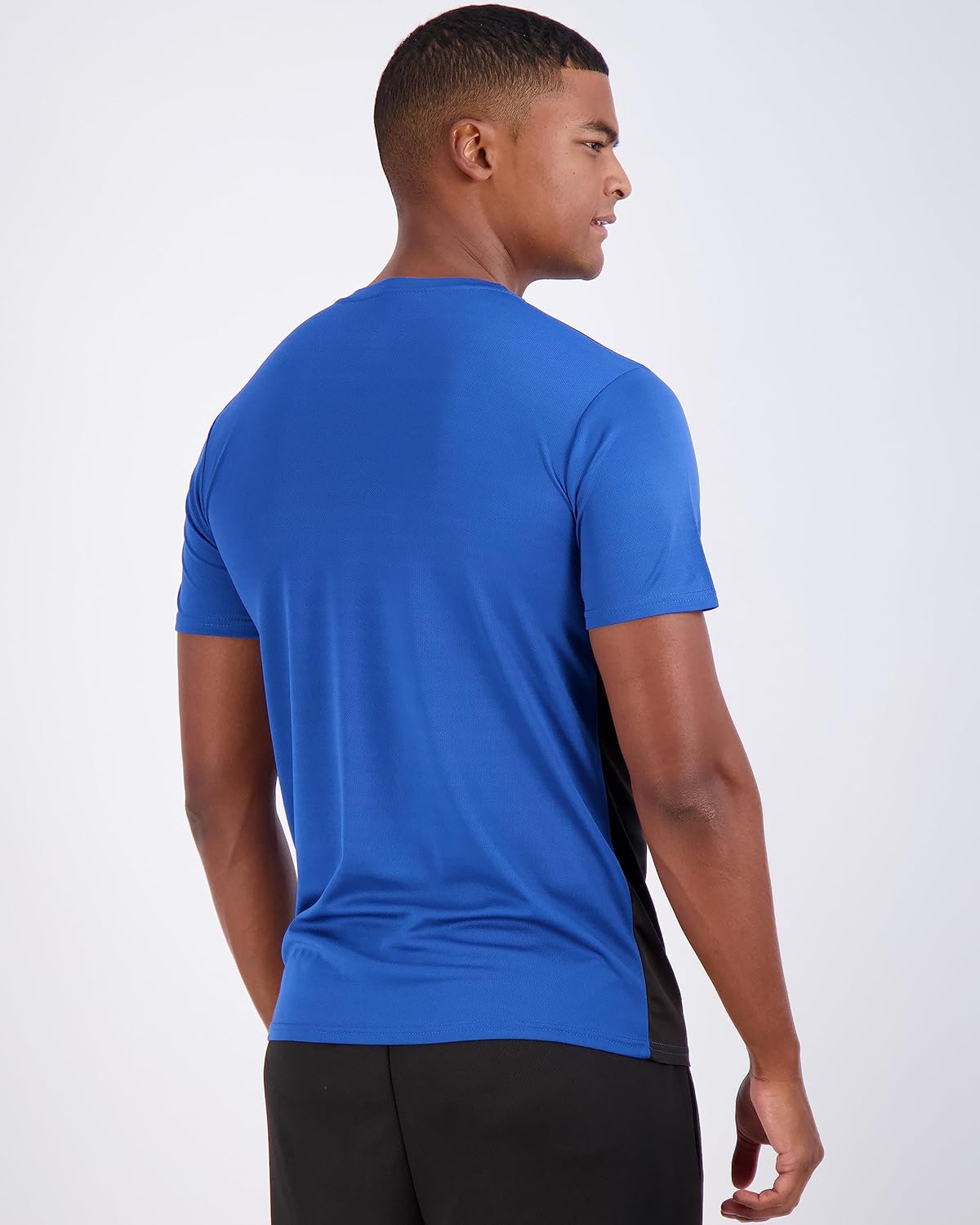 Real Essentials Men’s Mesh Short Sleeve Crew Neck T-Shirt - 5 Pack Workout Athletic Tee (Big & Tall)
