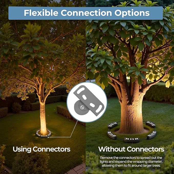 Gardencoin Outdoor Ring Tree Lights, 72W LED Landscape Uplighting