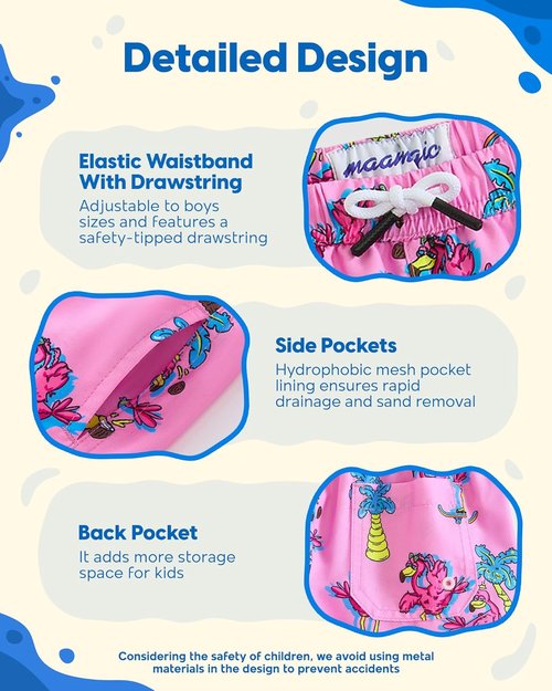 Maamgic Boys Swim Trunks - Toddler Bathing Suit with Quick-Dry Fabric | Stylish Swimwear for Little Boys