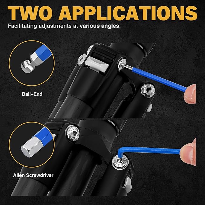 ELEAD Jumbo Hex Key Allen Wrench Set | 13-Piece Metric 2-19mm | Long Ball End Durable S2 | 4" - 13.5" Long | Automotive | Mechanic | Furniture | Professional Grade Tools