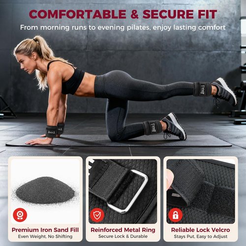 BAGAIL Weighted Vest 10 lb - Black | Includes 4 lb Ankle and Wrist Weights - Perfect for Workouts