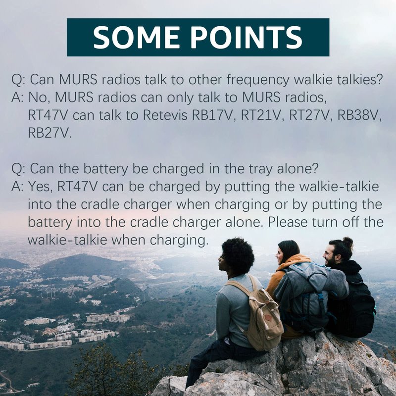 Retevis RT47V MURS Radios, 2 Way Radios with Shoulder Mic, IP67 Waterproof Walkie Talkies, Rechargeable, Walkie Talkie for Hunting, Boating, Fishing, Surfing, Camping(2 Pack)