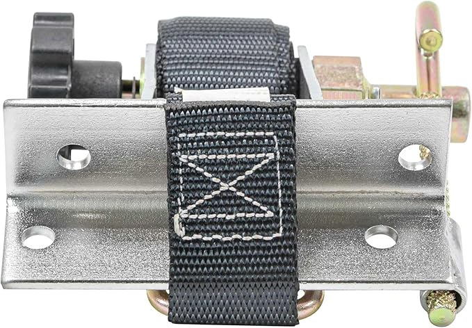 Mytee Products 2 Pk 1-1/2" x 7' Ladder Rack Ratchet Tie-Down Straps (Pair) Square Tube Mount, 304 Stainless Steel