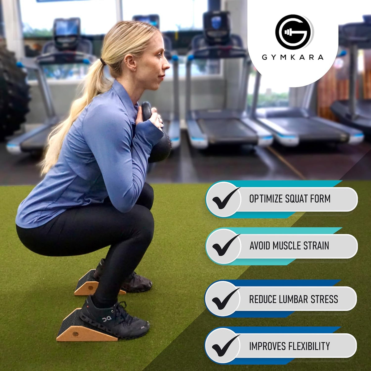 Squat Wedge Block Cork 2 Pack - Non-Slip Heel Elevated Wedge for Safe Squats & Calf Raises
