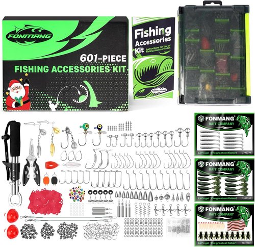FONMANG 601-Piece Fishing Tackle Box - Complete Fishing Gear Set | 2025 Christmas Limited Edition Gifts for Men