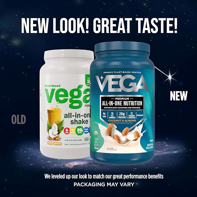 Vega One, Organic All-in-One Shake Coconut Almond, 24.3 Ounce
