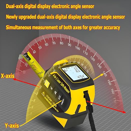 tape measure 4-in-1 laser Digital Measuring Tape & 60m/197ft Laser Distance