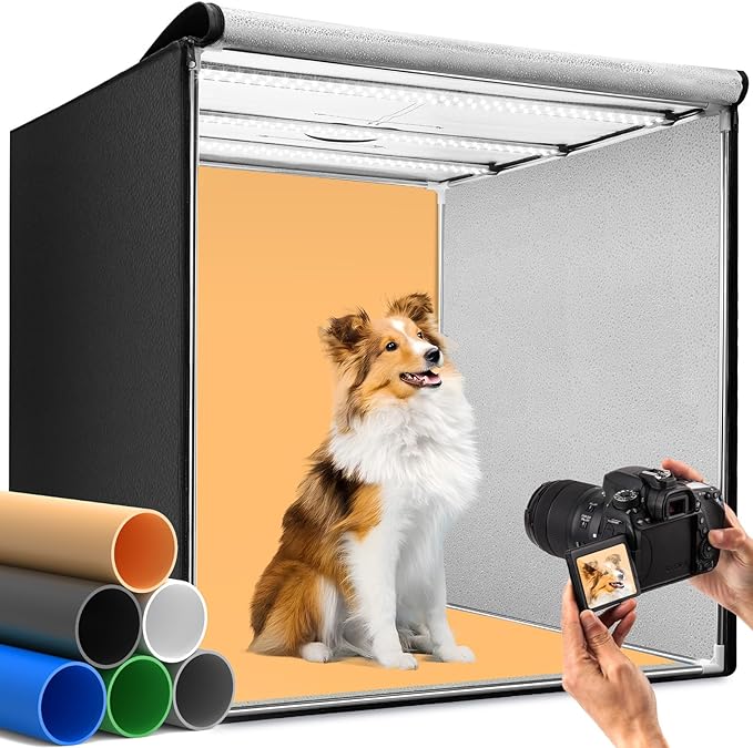 DUCLUS Light Box Photography, 32×32inch Professional Photo Studio Booth Photobox