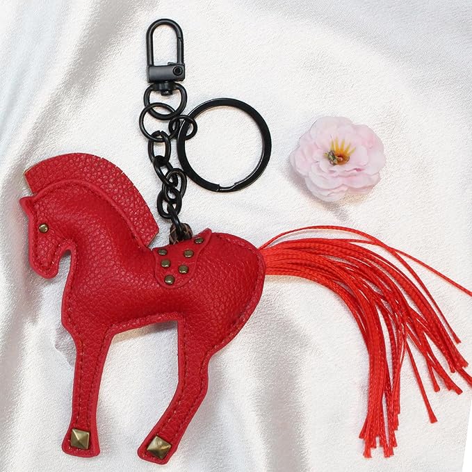 Horse Keychain, Hanging Charm Accessory for Purse, Bag and Backpacks Pony Key Chain for Women