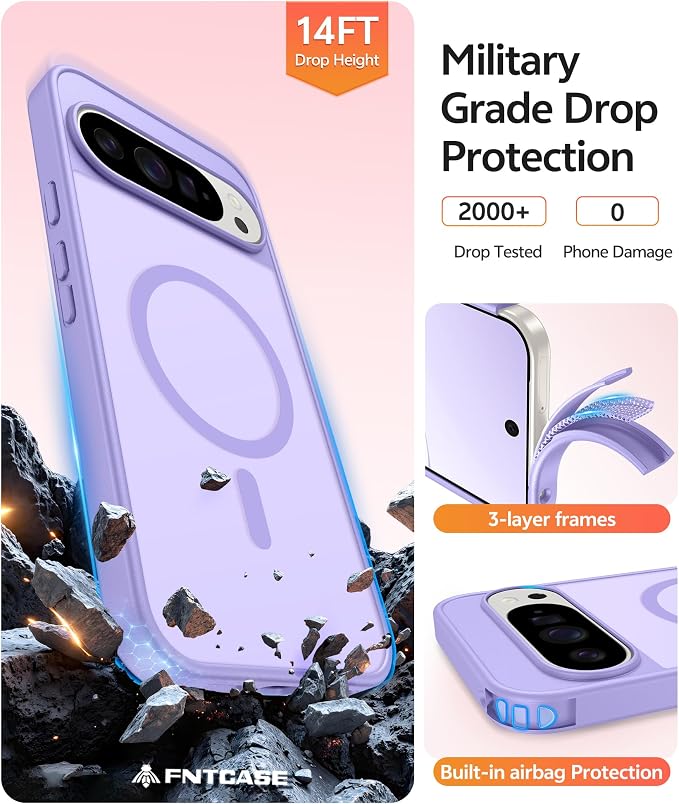 FNTCASE for Google Pixel 10 Pro Case: for Pixel 10 Case Translucent Matte Cases