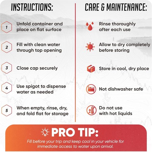 Collapsible Water Container Bags by [Brand Name] - 2.1 Gallon BPA-Free Portable Storage Jugs | 2 Pack for Camping & Emergency Preparedness