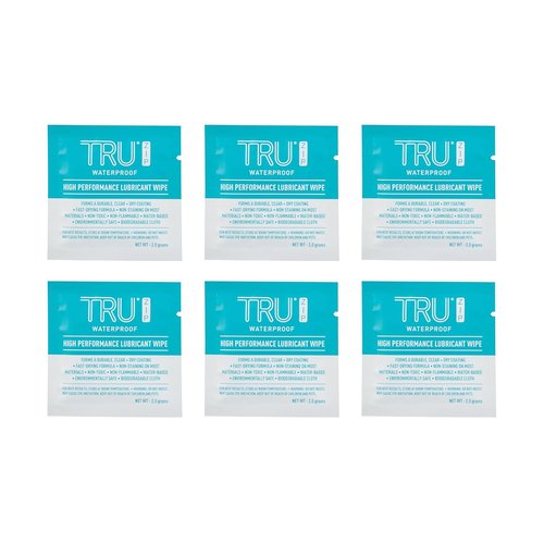 Nite Ize TRU Zip Lubricant Wipes - Biodegradable, Non-Staining Gear Aid for Zippers - 6 Wipes per Pack | 3 Pack