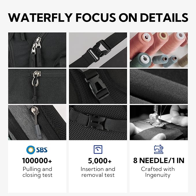 WATERFLY Small Hiking Sling Bag: Crossbody Sling Backpack Chest Bag Daypack