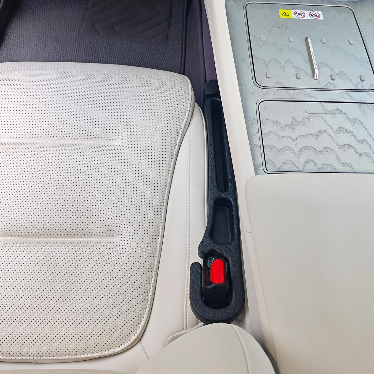 Car Seat Gap Filler 2PCS with Drop Prevention & Storage Hook Prevents Items Falling for Cars, SUVs, Trucks