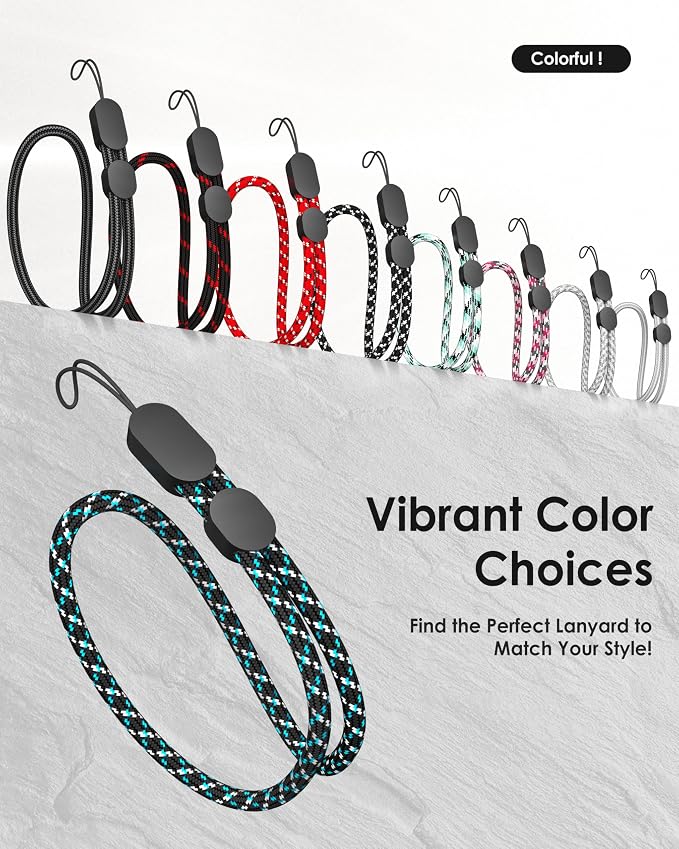 Avorast Hand Wrist Strap Lanyard, 6 Pack Adjustable Colorful Nylon Hand Wrist