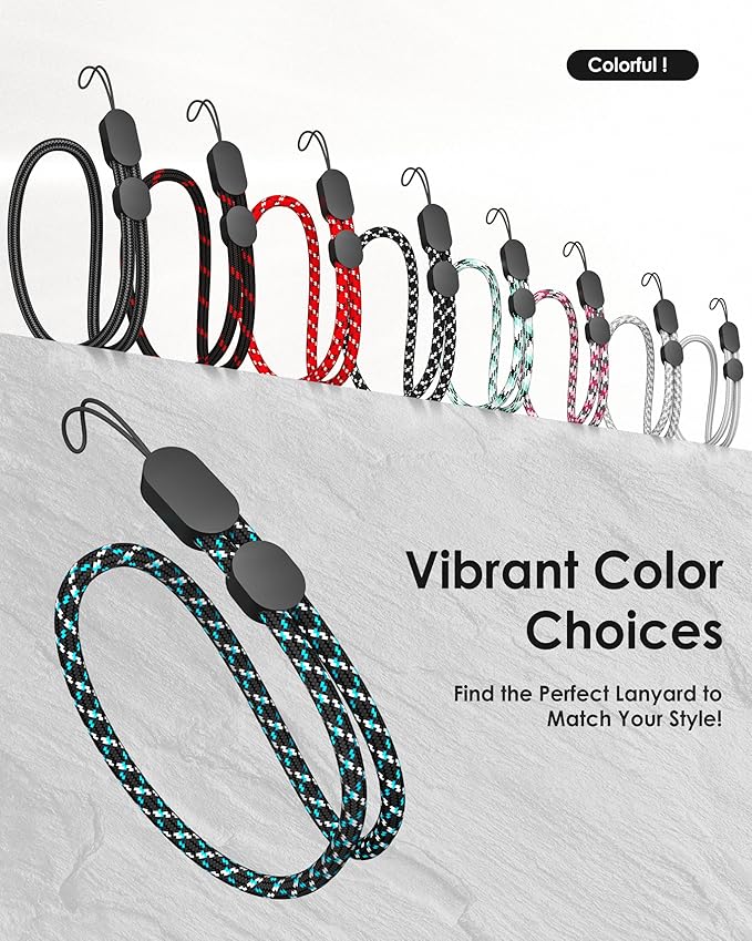 Avorast Hand Wrist Strap Lanyard, 6 Pack Adjustable Colorful Nylon Hand Wrist