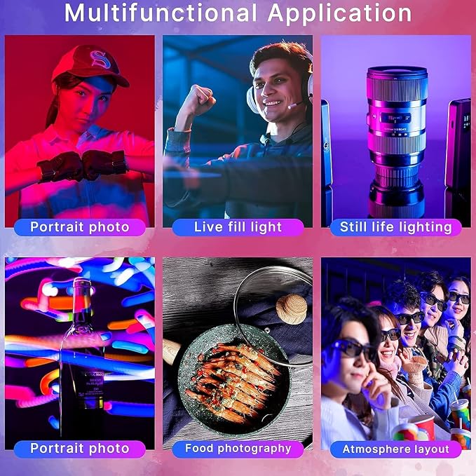 ULANZI VL120 RGB Video Light, Pocket LED On-Camera Video Lights, Built-in