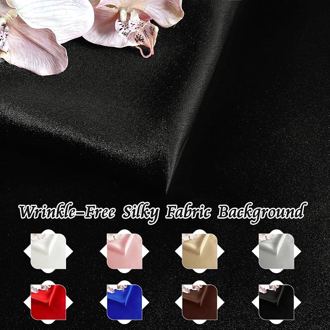 RUDONG M Satin Photography Backdrop 3.3x2.5ft