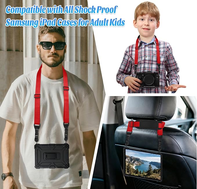 Padded iPad Binocular Camera Shoulder Strap, Nylon Neck Lanyard Strap
