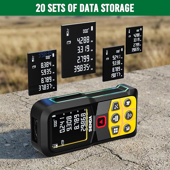 SENDA Laser Measure, 197Ft Digital Laser Measurement Tool