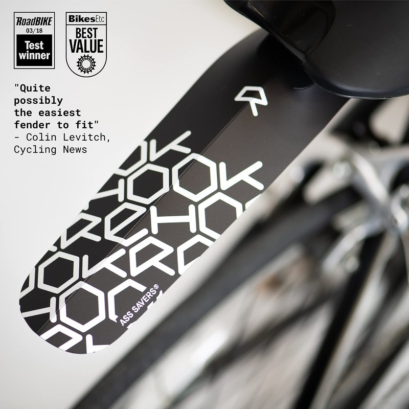 Rehook Ass Savers Regular Rear Mudguard | Genuine, Patented Clip-On Saddle Mounted Bike Mud Guard | Bum Saver Fender Suitable for All Bicycles Road, Gravel, MTB