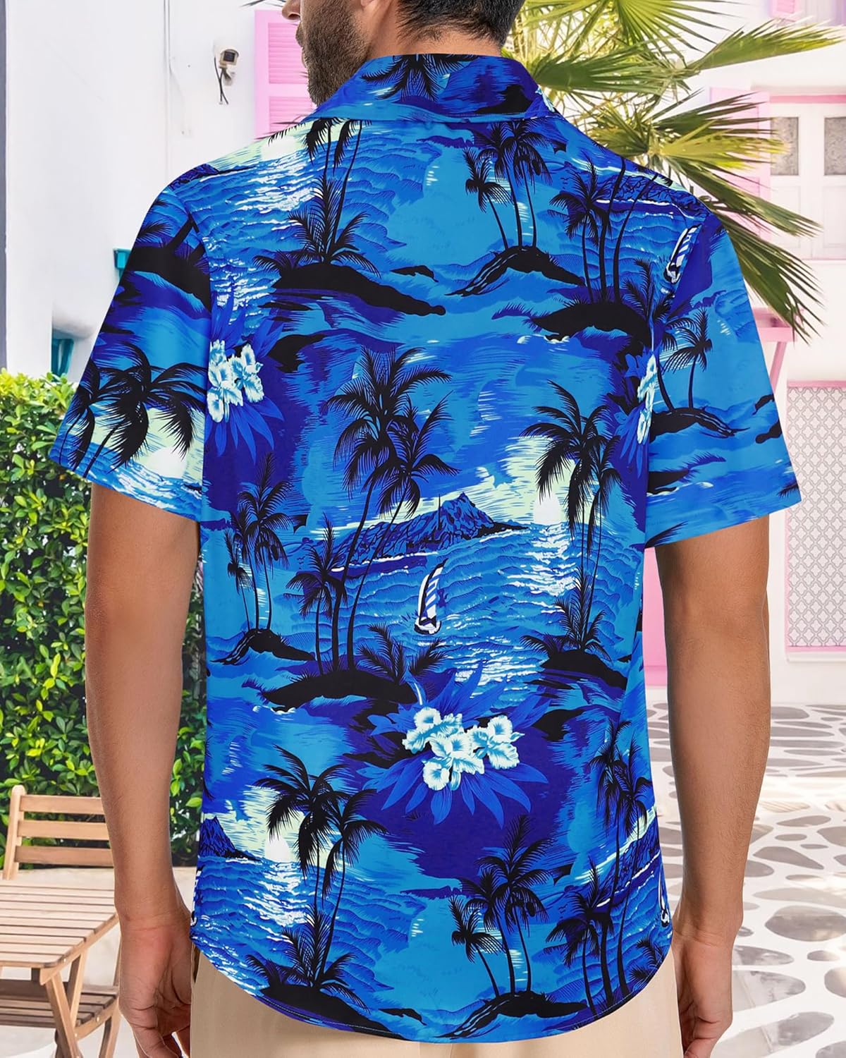 Skiennix Men's Hawaiian Shirt - Short Sleeve Casual Beach Top with Pocket | Summer 2026 Collection