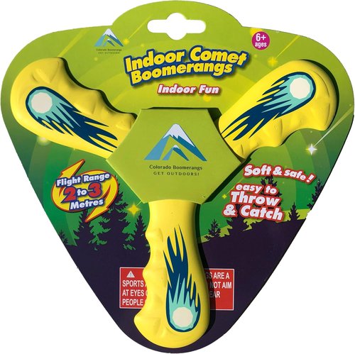 Comet & Meteor Boomerang Set - Includes One Indoor Comet & One Outdoor Meteor Boomerang