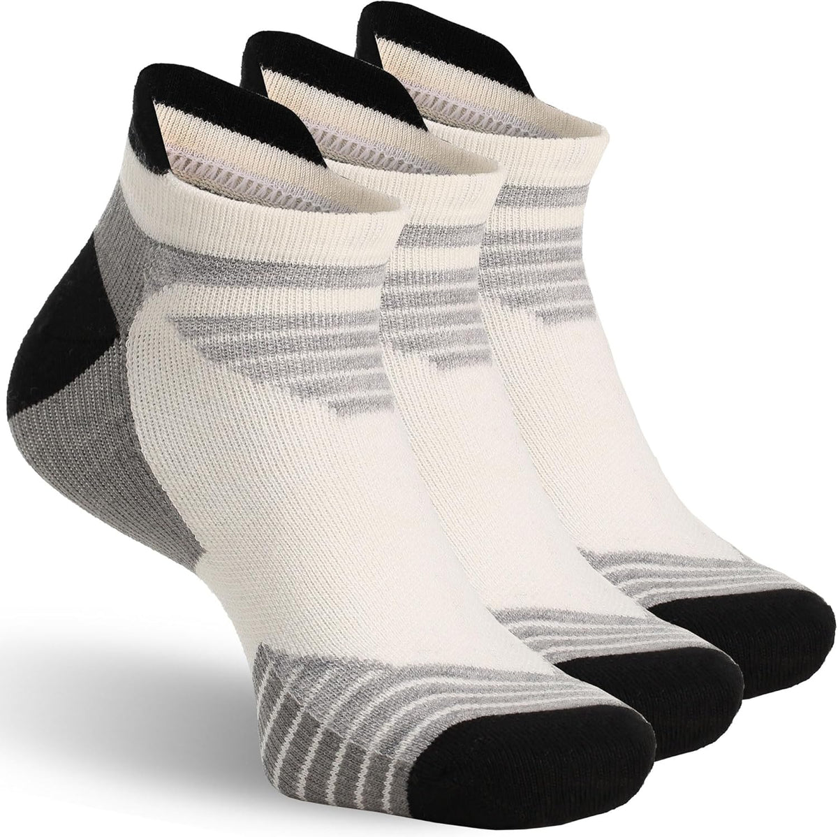 Skiennix Men's Merino Wool Ankle Socks - Ultra Soft, Breathable Athletic Wear | 3 Pairs