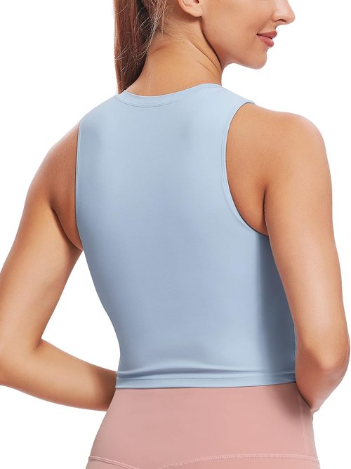 Natural Feelings Nudi Sports Bras - Removable Padded Yoga Tank Tops for Women | Sleeveless Fitness Crop Tops