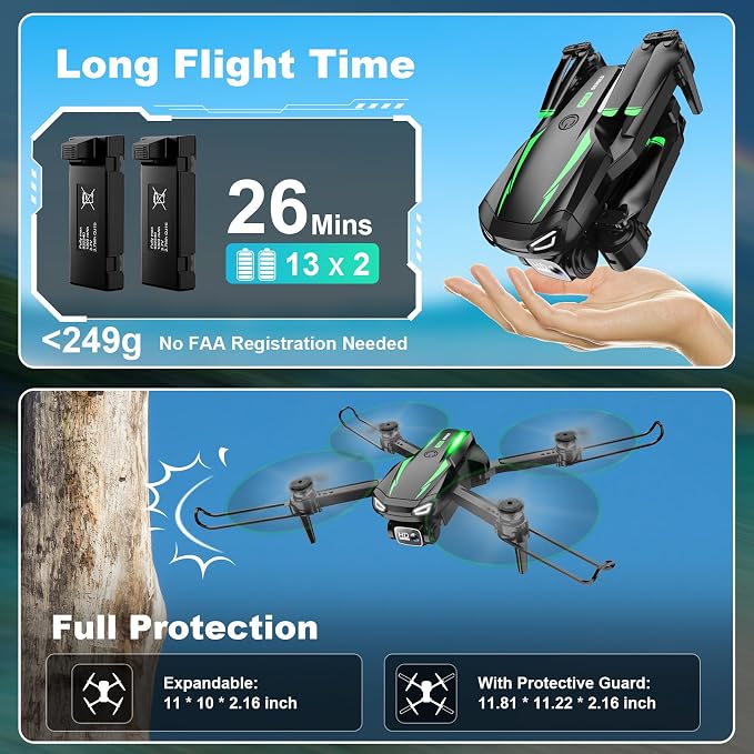 Drone with 1080P Camera, Foldable Remote Control Quadcopter