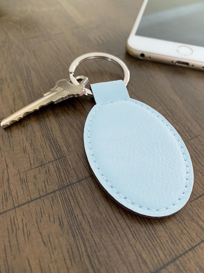 LaserGram Oval Keychain, Disc Golf, Personalized Engraving Included